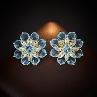Blauwe Madeliefje Oorbellen – Sprankelende Bloem Design