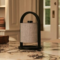 River Houten Lamp – Black & Gray, Dimbaar & Oplaadbaar