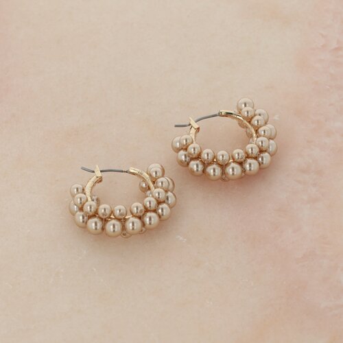 Otazu Estate Mini Pearl Hoops Gold by Otazu Otazu Estate Mini Pearl Hoops Gold by Otazu