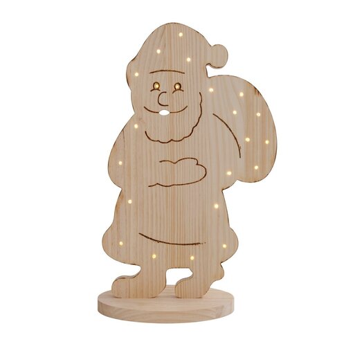 Näve Leuchten LED Houten Kerstdecoratie “Santa” – Voor Buiten Näve Leuchten LED Houten Kerstdecoratie “Santa” – Voor Buiten