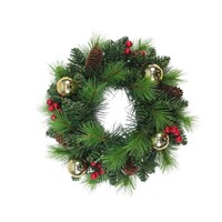 LED Kerstkrans “Noel” – Groen & Goud Outdoor Decoratie