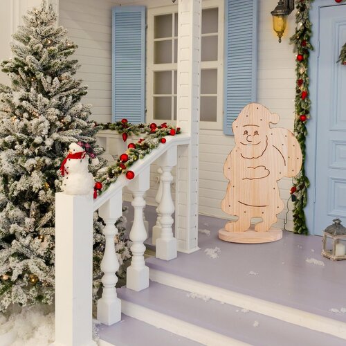 Näve Leuchten LED Houten Kerstdecoratie “Santa” – Voor Buiten Näve Leuchten LED Houten Kerstdecoratie “Santa” – Voor Buiten