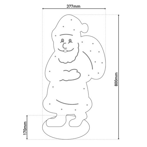 Näve Leuchten LED Houten Kerstdecoratie “Santa” – Voor Buiten Näve Leuchten LED Houten Kerstdecoratie “Santa” – Voor Buiten