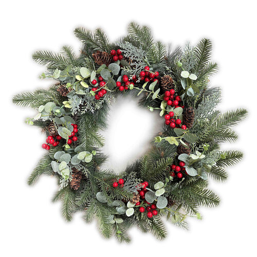 Mondex Since 1986 VIRIDIS Wianek 50cm – Groene Kerstkrans Decoratie Mondex Since 1986 VIRIDIS Wianek 50cm – Groene Kerstkrans Decoratie