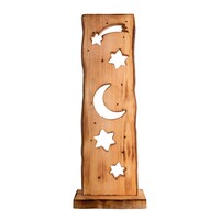 LED Moon & Stars 60cm – Houten Kerstdecoratie met Licht