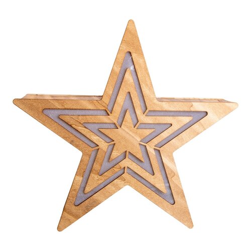 Näve Leuchten LED Houten Ster 33cm – Natuurlijke Kerstdecoratie Näve Leuchten LED Houten Ster 33cm – Natuurlijke Kerstdecoratie