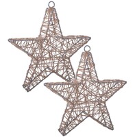 LED Metalen Ster Set 2-delig – Ø25cm Kerstdecoratie