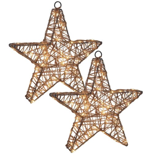 Näve Leuchten LED Metalen Ster Set 2-delig – Ø25cm Kerstdecoratie Näve Leuchten LED Metalen Ster Set 2-delig – Ø25cm Kerstdecoratie