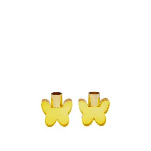 Aulica Amber Butterfly Kandelaar – Set van 2 Kandelaars