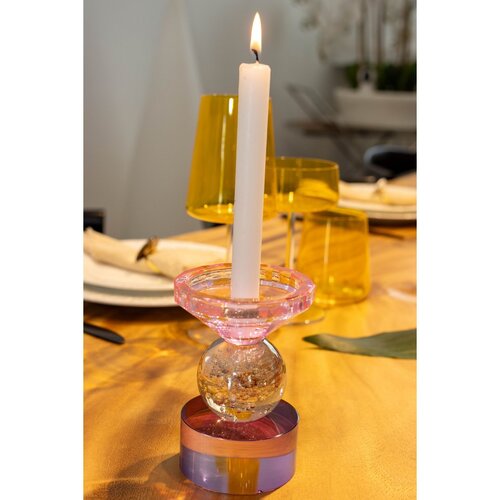 Aulica Kandelaar – Amber met Paars Aulica Kandelaar – Amber met Paars