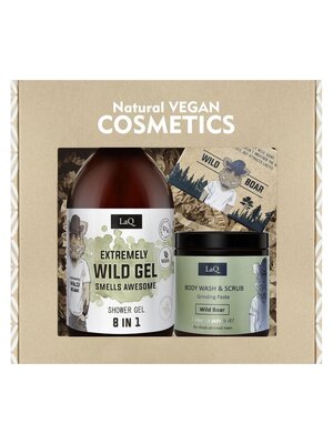 LaQ Wild Boar Giftset – Shower Gel, Scrub & Soap Bar