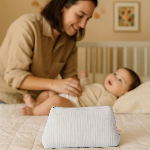 Papate Witte toilettas van biologisch katoen