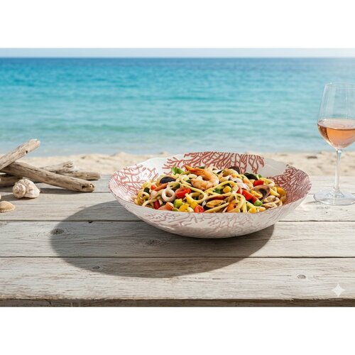 Aulica Koraal fruitschaal 30x30x7cm