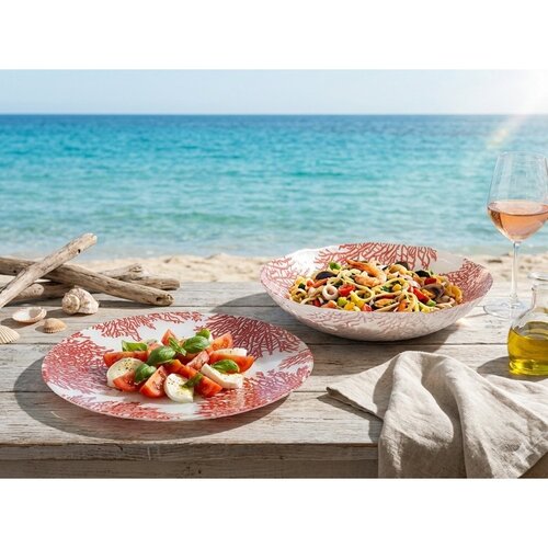 Aulica Koraal fruitschaal 30x30x7cm