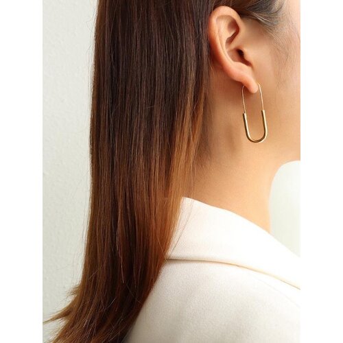 Minimalistische paperclip hoepel oorbellen