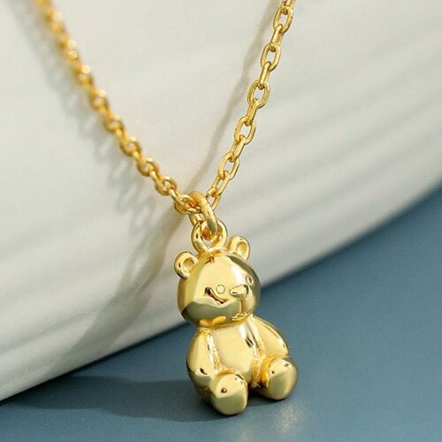 Teddybeer sieradenset met oorbellen en ketting