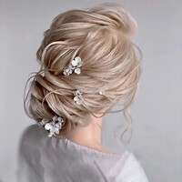 Keramische Bloemen Bruidshaarspelden – Set van 8