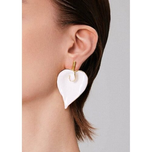 Oversized Calla Lily Bloem Oorbellen – Wit of Goud