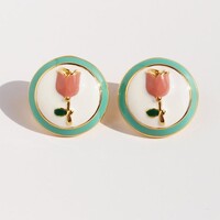 Romantische tulpen oorbellen