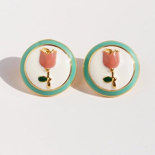 Romantische tulpen oorbellen