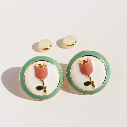 Romantische tulpen oorbellen