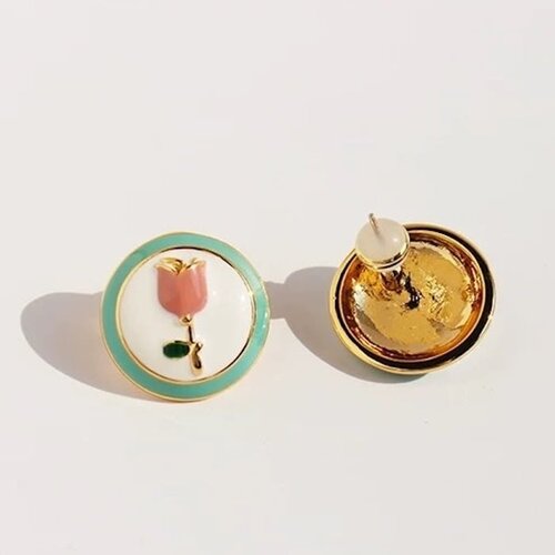 Romantische tulpen oorbellen