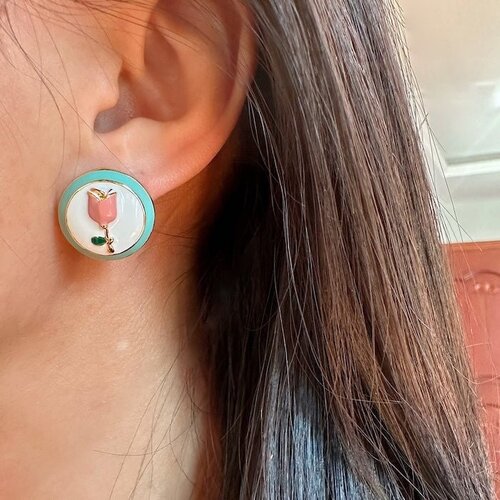 Romantische tulpen oorbellen