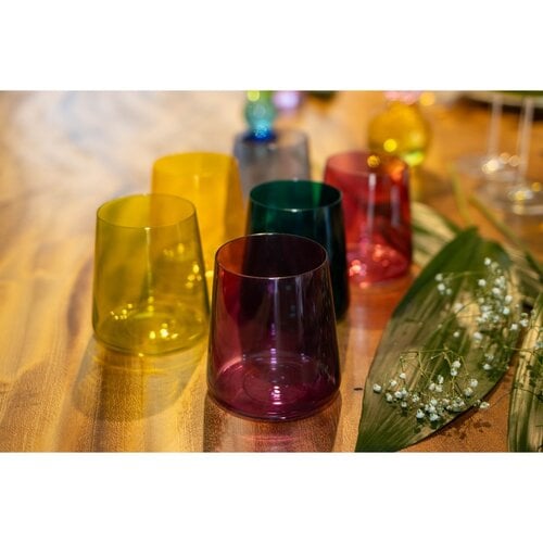 Waterglazen 6 kleuren 300 ml - veel 6
