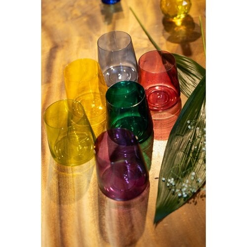 Waterglazen 6 kleuren 300 ml - veel 6