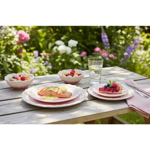 Assiette bord roze Capri 26x26x3cm