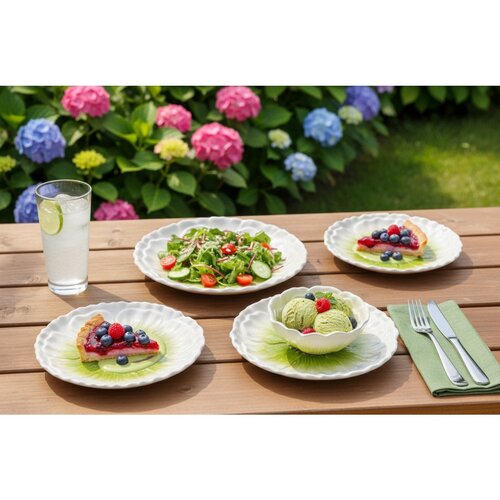 Capri groen dessertbord 20,5x20,5x2,5cm