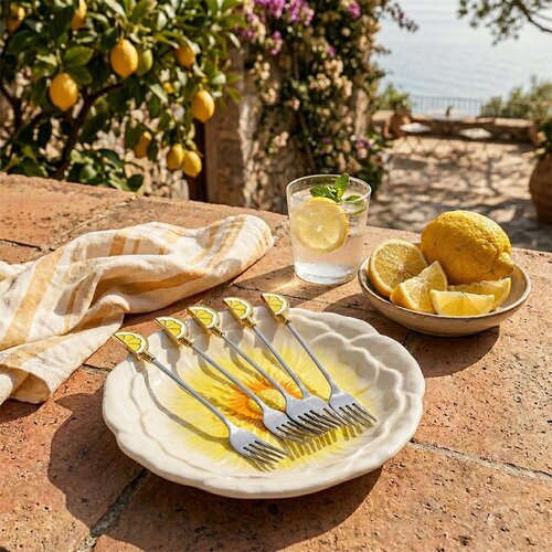 Capri geel dessertbord 20,5x20,5x2,5cm