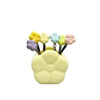 Bloemenlepels met houder - set van 6