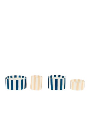 Aperitiefset van 4 gestreepte kopjes