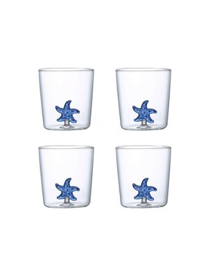 Zeester waterglazen 300 ml - set van 4