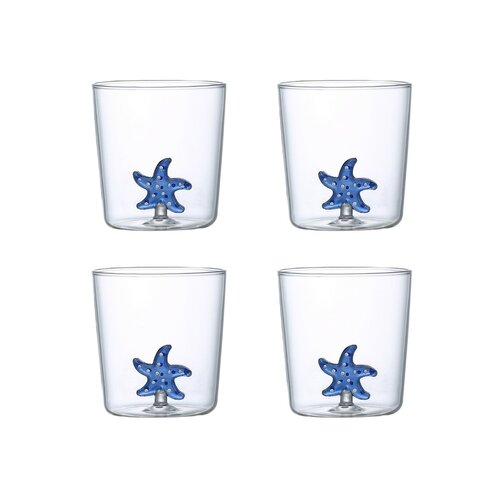 Zeester waterglazen 300 ml - set van 4