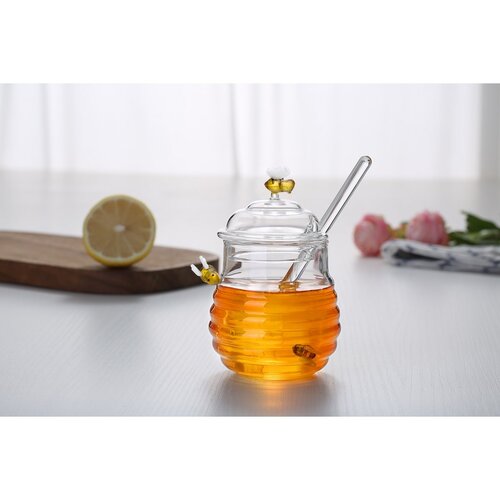 Glazen bijenhoningpot 280ml