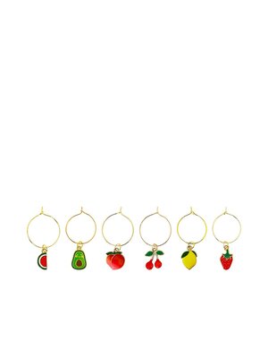 Groente- en fruitglasmerken - set van 6
