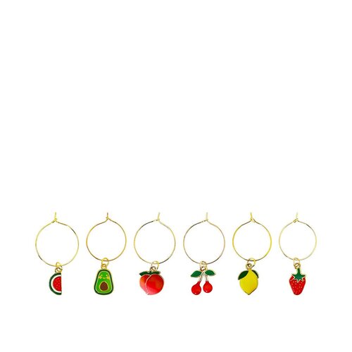 Groente- en fruitglasmerken - set van 6