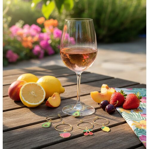 Groente- en fruitglasmerken - set van 6