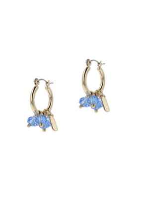 Otazu Zomer: Ivy oorbellen - Light Sapphire Hoops Otazu Zomer: Ivy oorbellen - Light Sapphire Hoops