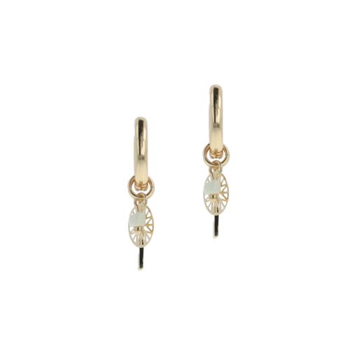 IVY Ivy oorbellen - Gouden munten hoops