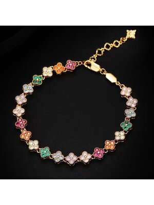 Caleidoscoop klaver kristal armband