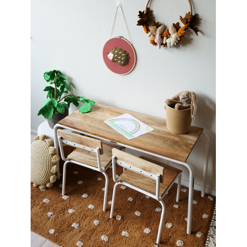 Hilde Vloerkleed bruin met stipjes Hilde Vloerkleed bruin met stipjes