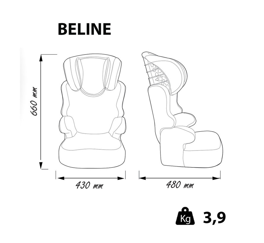 Beline - autostoel groep 1/2/3 - van 9 tot 36 kg - Linea Blue