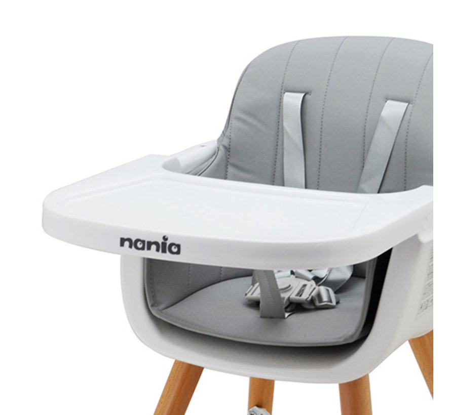 Luna Highchair - 2 in 1 - High chair - Camel, black - from 6 months onwards