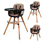 Luna Highchair - 2 in 1 - High chair - Camel, black - from 6 months onwards