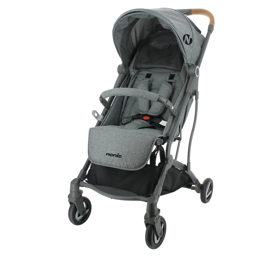 Cassy - Kinderwagen - 6 tot 36 maanden - Licht en wendbaar - Grijs