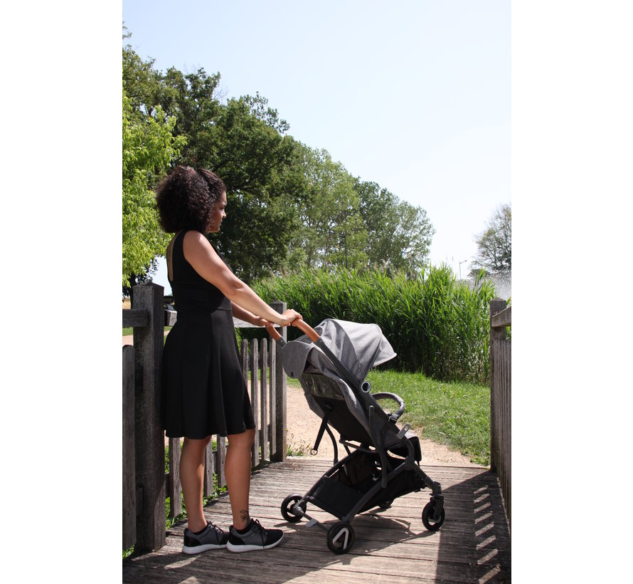 Cassy - Kinderwagen - 6 tot 36 maanden - Licht en wendbaar - Grijs