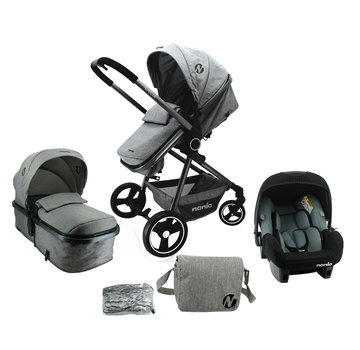 Nania GIULIA 3 in 1 Combi Wandelwagen - BEONE Autostoel (grp 0+) 4 sterren ANWB - Luiertas en regenhoes